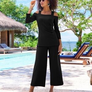 Boston Proper Beyond Travel Cropped Pant Black